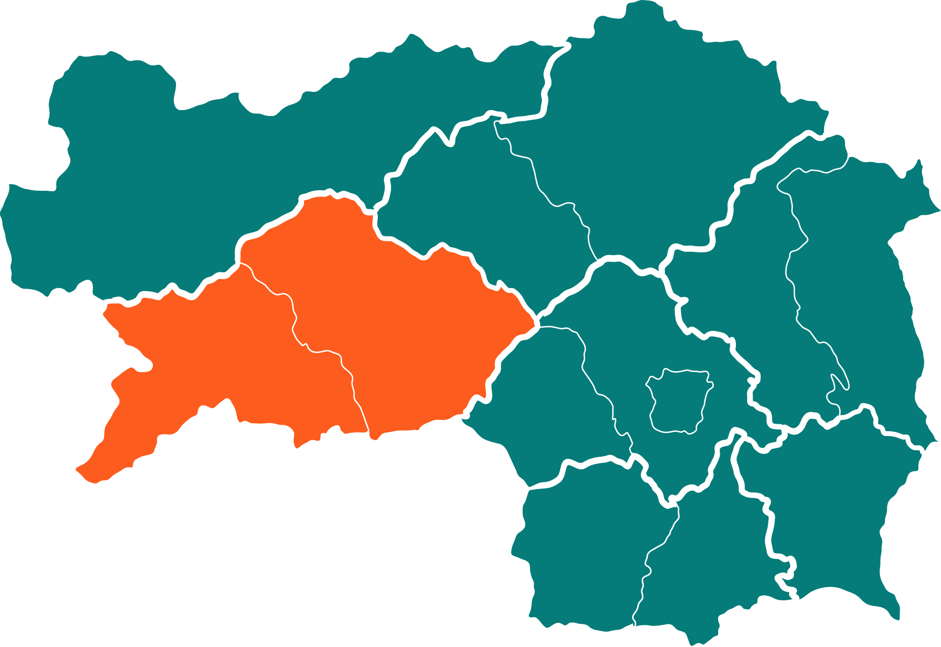 Grafik Regionen Makiert Murau