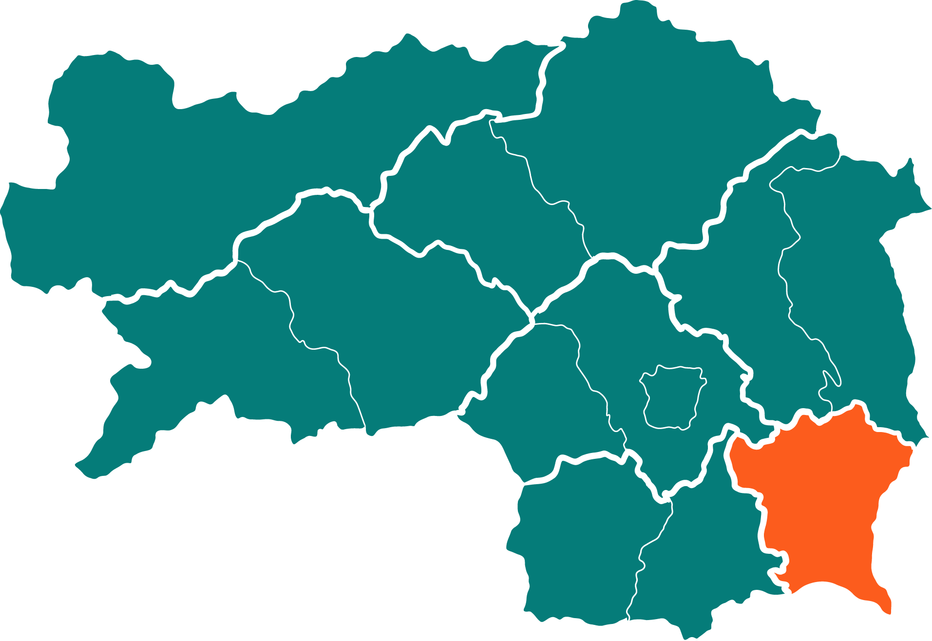 Grafik Regionen Makiert Südoststeiermark
